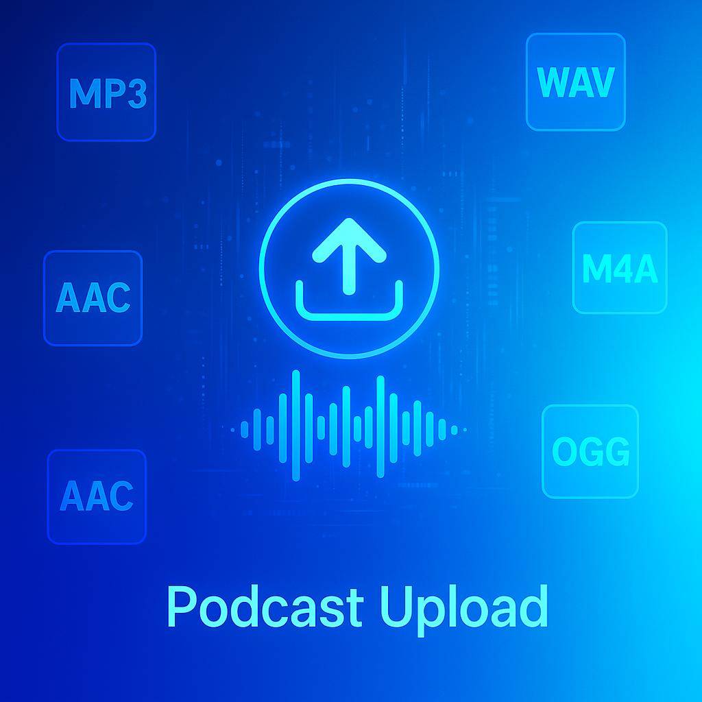 Professional Podcast Upload Interface with AI Enhancement